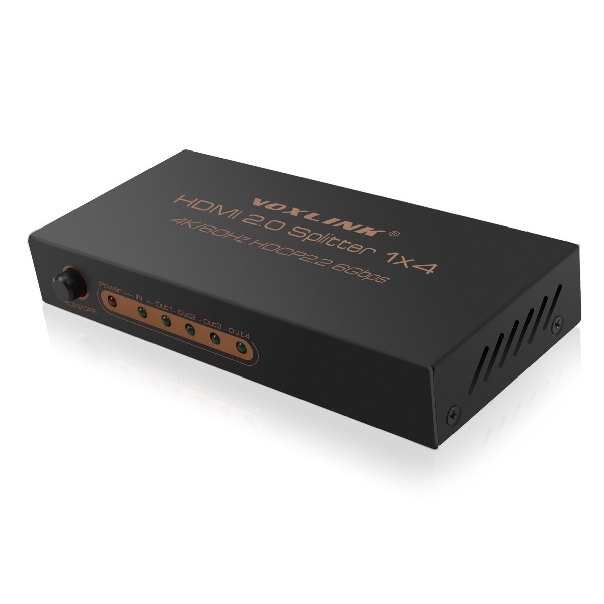 Voxlink HDMI 2.0 HDR 1x4 HDMI Splitter (4K/60Hz/ HDCP2.2) US