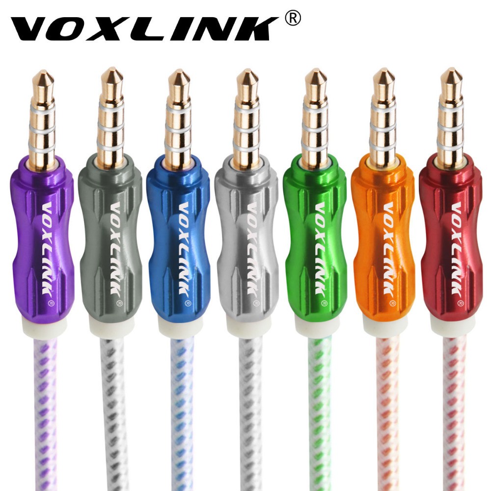 VOXLINK 3FT/1M 3.5 mm jack aux Cable for iPhone 6 Samsung 3.5mm male to male Car Audio Cable M4/PM3 Headphone Speaker AUX Cord Blue