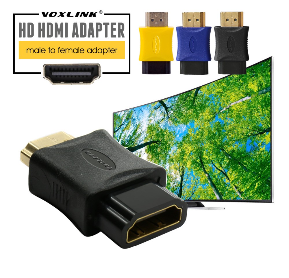 VOXLINK New HDMI Female to HDMI Female/HDMI male to female Coupler Extender Adapter Connector F-F/M-F for HDTV HDCP 1080P yellow