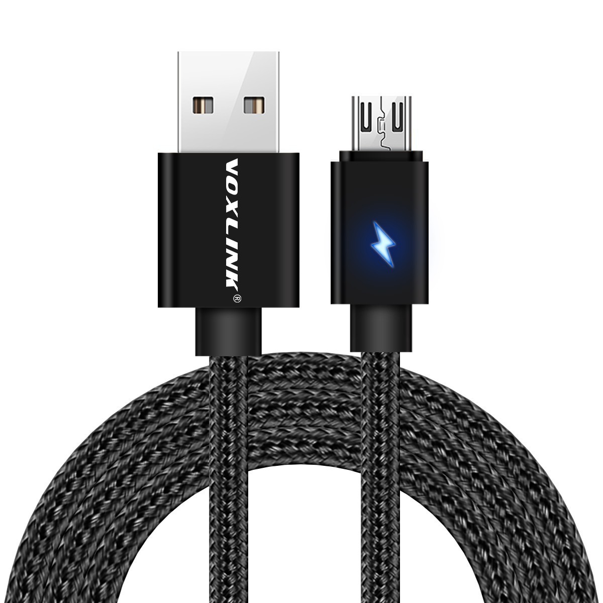 VOXLINK USB Type C Cable 2.4A USB C Fast Charging Data Cable for MacBook Xiaomi Mi4C Mi5 Oneplus 2 huawei Letv usb type-c cable black 1.2m micro