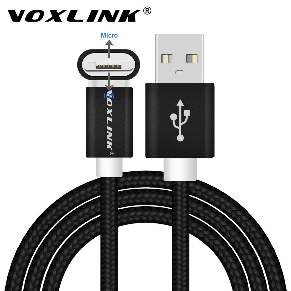 VOXLINK Original USB Cable Micro 8pin 2in1 Sync Data Charge USB Cable For iPhone 6 6s Plus 5c 5s Samsung Xiaomi Huawei LG Meizu Black 0.25M