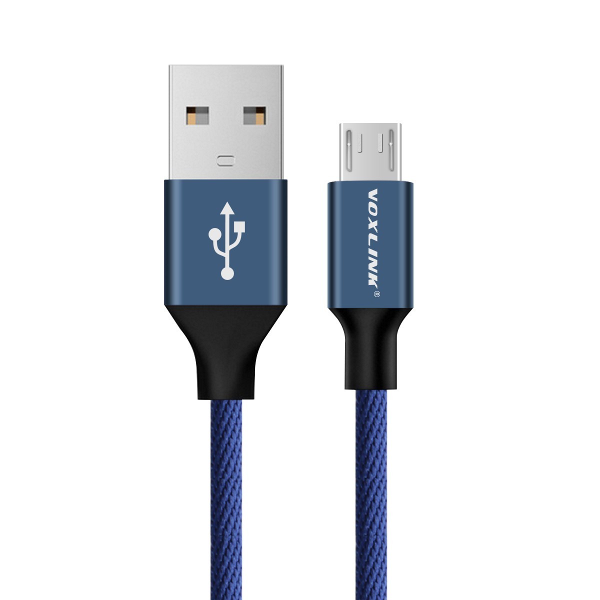 VOXLINK 3 Pack Micro USB Cable 2A Fast Charge & data Cable Mobile Phone USB Charger Cable For Samsung Xiaomi Huawei Meizu LG blue 0.5m