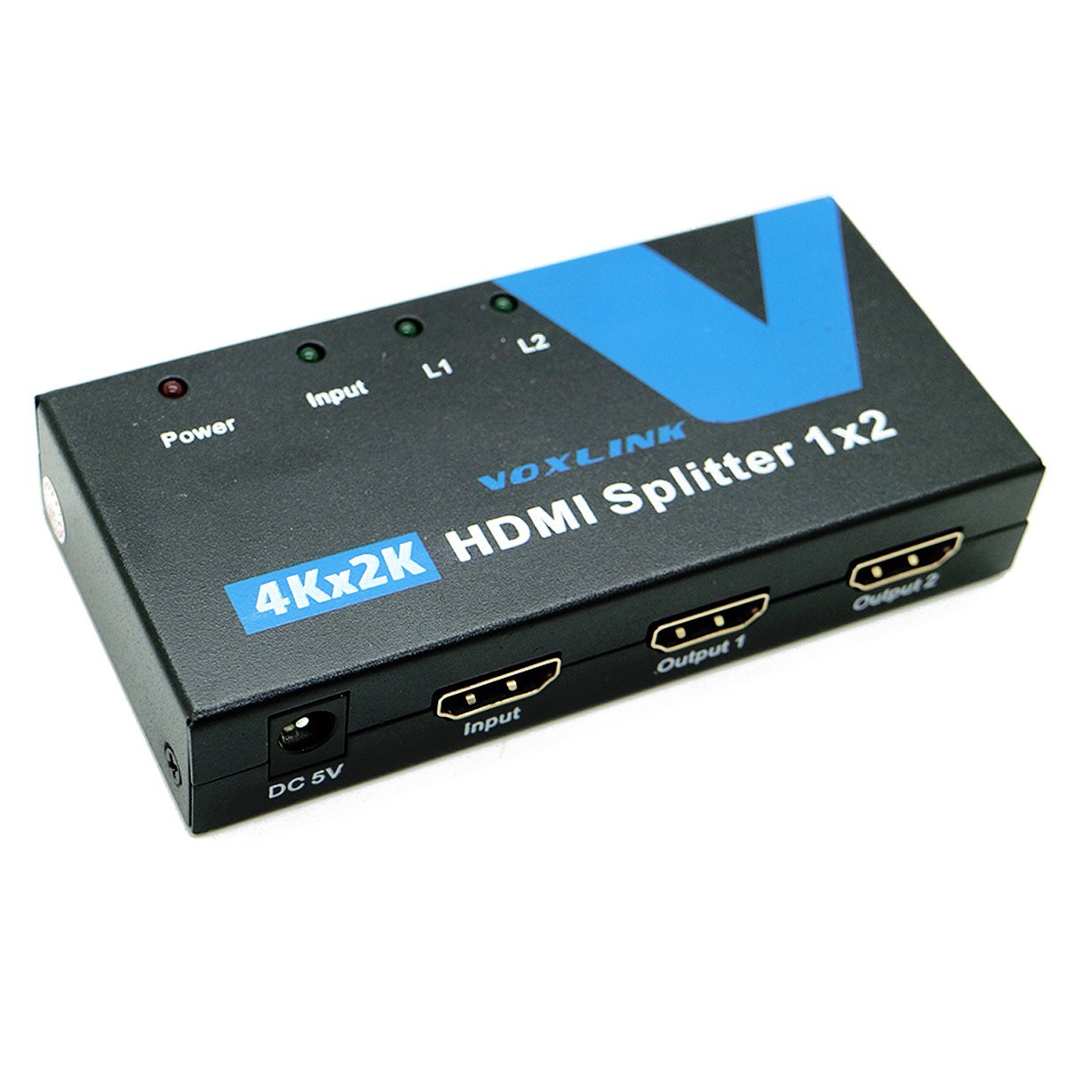Voxlink HDMI Splitter 1x2 Support 3D Ultra-HD Resolution 4KX2K 1 in 2 out HDMI 4K Video Splitter