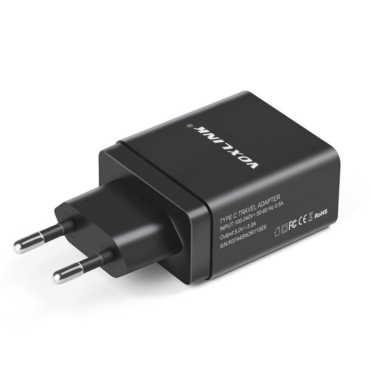 VOXLINK 15 AC adapter pitaniya 3A Wat Webcam zaryadnoye ustroystvo tipa C dlya Huawei Honor 8 P9 plyus V8 Nexus 6 P / Macbook Nokia N1 OnePlus 2 Pust' V Le A EU