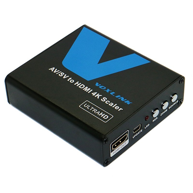 VOXLINK AV/SV to HDMI 4Kx2K Scaler Converter Box